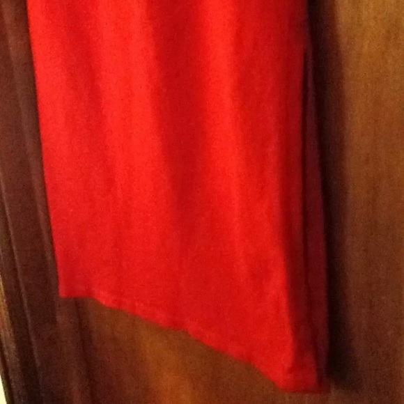 St John Evening Red Knit Long Skirt Size 4 - Picture 4 of 5